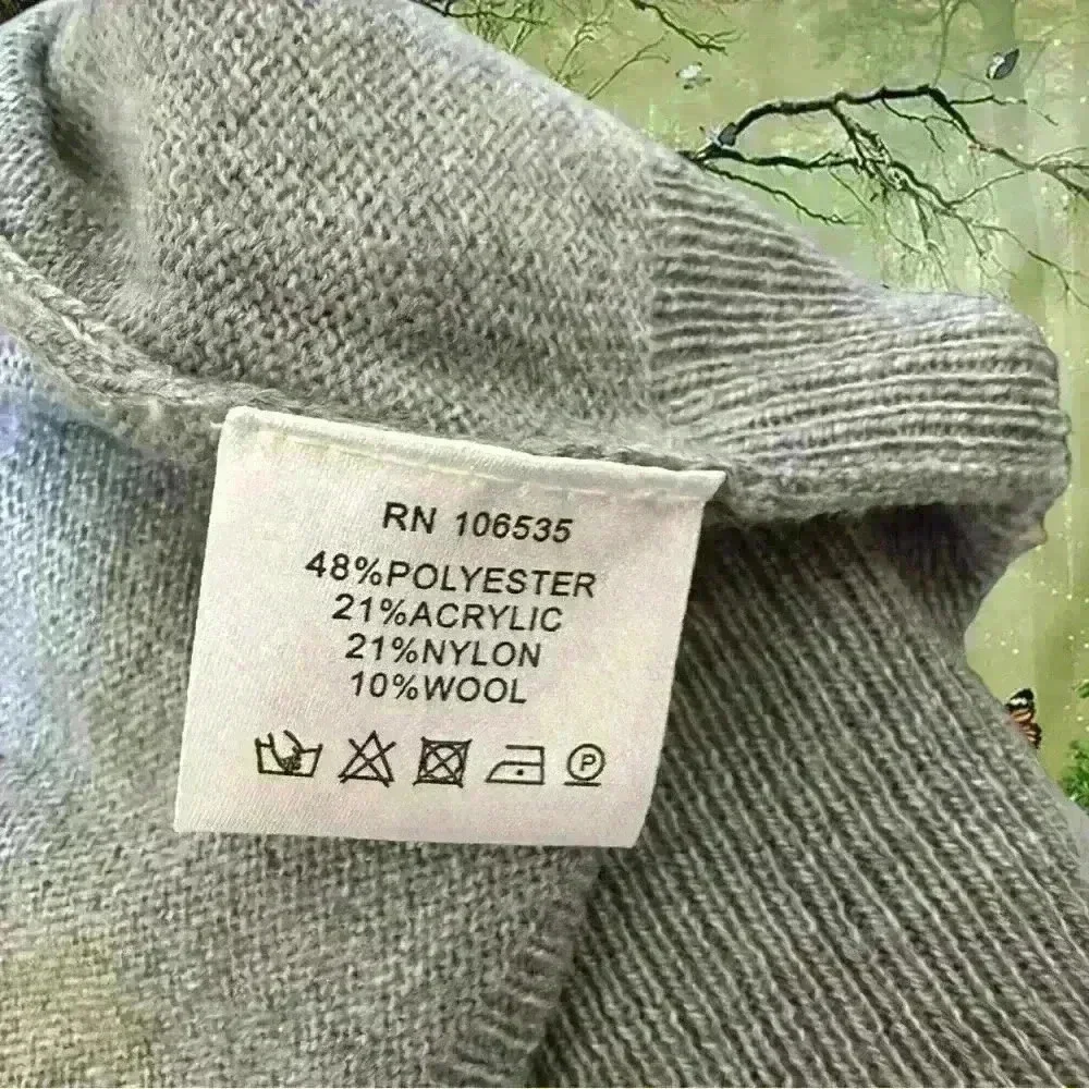 Coquette Grey Boho Sweatshirt - Picture 9 of 9